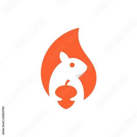 Stock Image: squirrel negative space vector logo design Squirrel Logo, Space Vector, Vector Logo Design, Negative Space, Squirrels, Brand Design, Vector Logo, Adobe Stock, Stock Vector