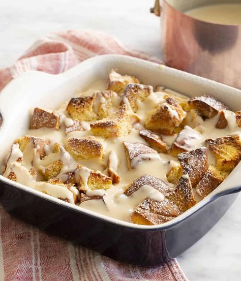 Bread Pudding - Preppy Kitchen Simple Bread Pudding Recipe, Simple Bread Pudding, Pudding Sauce, Bread Pudding Recipe Easy, French Toast Bread Pudding, Cream Of Pumpkin Soup, Simple Bread, Bread Pudding Easy, Yummy Desserts Easy