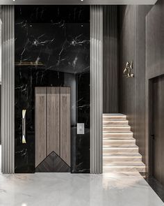 reception on Behance Lift Wall Cladding Design, Lift Lobby Design, Elevator Lobby Design, Wall Cladding Designs, Elevator Interior, Front Wall Design, Staircase Design Modern, Lobby Interior Design, Cladding Design