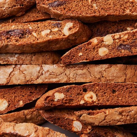 Hazelnut Biscotti Recipe, Chocolate Hazelnut Biscotti, Hazelnut Biscotti, Starbucks Chocolate, Earth Balance Butter, Biscotti Recipe, Chocolate Drizzle, Coffee Powder, Most Popular Recipes