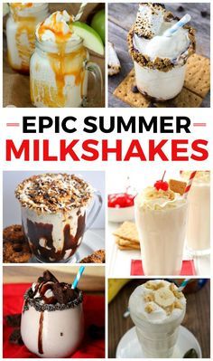 Summer Milkshakes, Yummy Milkshake Recipes, Milkshake Recipe Easy, Best Milkshakes, Milkshake Recipes, Jello Shots, Smoothie Shakes, Frozen Drinks, Shake Recipes