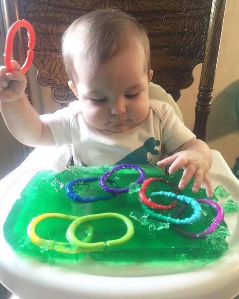 Jello Dig Activity For Babies & Toddlers (Jello Sensory Play)