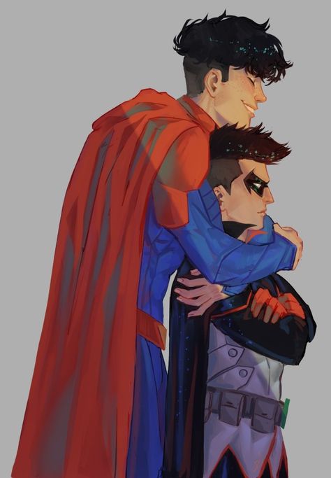 Gideon X Kremy Fanart, Jonathan Kent X Damian Wayne, Damijon Fanart, Damian X Jon, Young Justice Robin, Jonathan Kent, Super Boy, Super Sons, Jon Kent