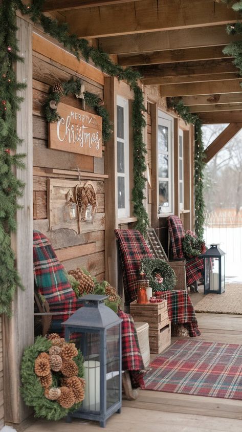 Give your porch a warm and inviting feel this holiday season with 18 rustic Christmas porch decor ideas. From wooden signs and plaid blankets to lanterns and pinecone wreaths, these charming decorations capture the essence of cozy country living. Perfect for those who love natural materials and rustic aesthetics, these ideas will add a nostalgic, homespun touch to your outdoor holiday decor. Rustic Christmas Porch, Christmas Porch Ideas, Pinecone Wreaths, Christmas Porch Decor Ideas, Plaid Blankets, Pinecone Wreath, Christmas Porch Decor, Outdoor Holidays, Outdoor Holiday Decor