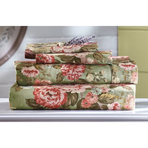 Cottage Floral Sheet Set | Montgomery Ward Floral Sheet Set, Country Door, Romantic Cottage, Montgomery Ward, Beauty Boutique, Sheet Sets Full, Bath Storage, Bedroom Chair, English Cottage