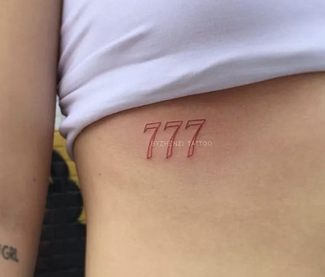 777 Tattoo Red, 777 Tattoo, Simple Tattoos For Guys, Red Tattoos, Tattoo Inspo, Simple Tattoos, Tattoos And Piercings, Wallpaper Quotes, Jesus Fish Tattoo