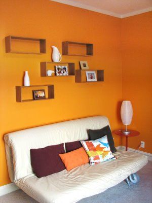 Pinned for the color -- that tropical mango orange.  It's a nice bright color.  Would pair well with light blue & gold. Mango Paint Color, Behr Paint Colors, Behr Paint, Orange Paint, Orange Walls, Paint Samples, Graphic Design Resources, Diy Tutorials, Paint Color