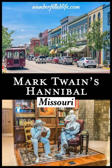 Hannibal, MO is the perfect stop for any Mark Twain fans out there. Mark Twain's Hannibal has embraced the author and told his story well. Hannibal Missouri, Hannibal Mo, Yellowstone Vacation, How To Book A Cruise, Road Trip Hacks, Fall Travel, Rocky Mountain National, Camping World, Mark Twain