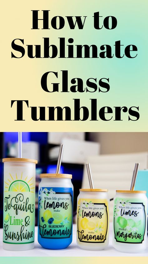 Heat Press Tumbler Ideas, Cup Press Ideas, How To Sublimate Glass Beer Can, Sublimated Glass Tumbler, Sublimation Cups Diy, Frosted Sublimation Tumbler, Frosted Glass Tumblers, Sublimation On Glass Mugs, Sublimation On Glass Tumblers