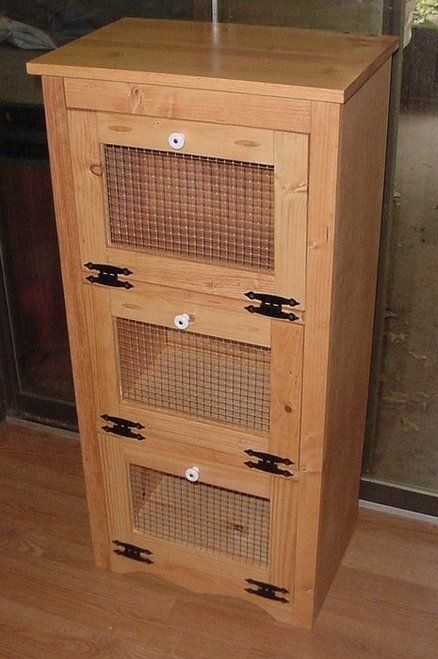 Potato & Onion Bin Potato Bin Diy, Potato Bins, Potato Onion Bin, Potato And Onion Bin, Wooden Storage Bins, Vegetable Storage Bin, Potato Box, Potato Bin, Prairie Farmhouse