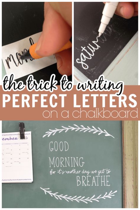 Diy Chalkboard Lettering Tutorials, How To Write With Chalk Markers, How To Do Chalkboard Lettering, Vinyl On Chalkboard, How To Write On Chalkboard Sign, Chalk Writing Ideas, Now Open Chalkboard Sign, How To Make A Chalkboard Sign, Craft Show Chalkboard Sign