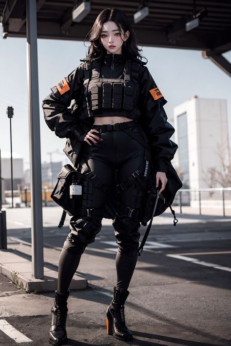 Tactical Outfit, Tactical Suit, Anime Inspired Outfits, Army Girl, Warrior Girl, Cool Outfits For Men, Fashion Design Drawings, Couple Outfits, Character Portraits