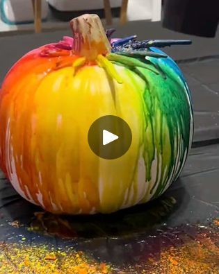 2.5M views · 3.8K reactions | Painting a pumpkin with melted crayons 🎃 | Such a unique idea to try out this season 🖍️ 🤩 | By UNILAD | Facebook Melting Crayons On Pumpkins, Pumpkin Crayon, Halloween Crayons, Decorated Pumpkins, Halloween Pumpkin Diy, Crayon Crafts, Kids Craft Room, Construction Paper Crafts, Diy Crafts For Girls