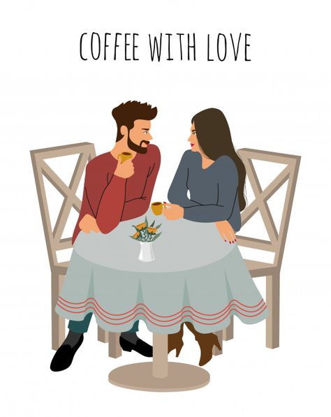 People Drinking Coffee Illustration, People Drinking Coffee, Drawings For Boyfriend, Couple Coffee, Lord Rama Images, Lord Rama, Coffee Illustration, Coffee Girl, People Illustration