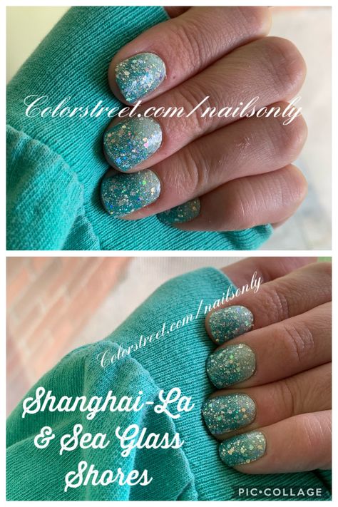 Sea Breeze Color Street, Nail Combos, Nails Only, Street Nails, Shangri La, Color Street Nails, Subscription Boxes, Color Street, Blue Nails