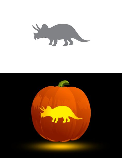 Printable Triceratops Pumpkin Stencil Dino Pumpkin Carving, Dino Pumpkin, Triceratops Pumpkin Carving, Easy Dinosaur Pumpkin Carving, Pumpkin Carving Dinosaur, Dino Pumpkin Carving Ideas, Dinosaur Pumpkin Carving Stencil, Pumpkin Carving Ideas Dinosaur, Dinosaur Pumpkin Carving