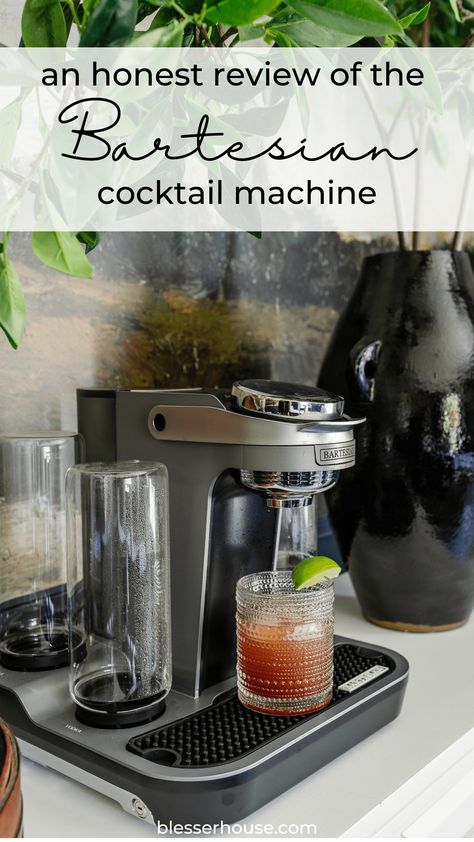 Bartesian Cocktail Maker Set Up, Bartesian Bar Decor, Cocktail Maker Machine, Bartesian Cocktail Maker Recipes, Bartesian Cocktail Maker Bar Cart, Bartesian Cocktail Maker Set Up Ideas, Margarita Simple Syrup, Bartesian Cocktail Maker, Drink Flavors