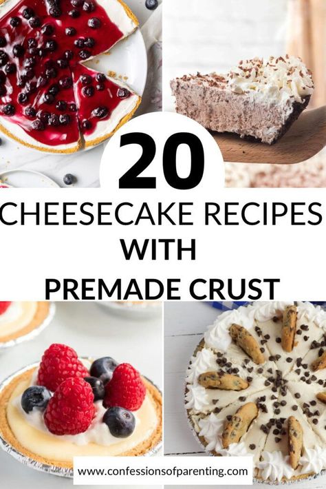 Discover 20 top recipes using premade crusts. Perfect for any occasion. Click for creamy bliss! Pie Crusts Easy, Cheesecake Recipe With Premade Crust, Best Cheesecake Recipes, Premade Pie Crust, Cheescake Recipe, The Best Cheesecake, Kid Friendly Dessert, Cheesecake Factory Recipes, Cheesecake Crust