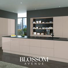 Our Blossom Avenue Bella Kitchen in Gloss Cashmere. Did you know you can build your dream kitchen on the virtual builder on our website? Modern Kitchens | Contemporary Kitchens | Kitchen Ideas Cashmere Gloss Kitchen, Cashmere Kitchen, Gloss Kitchen, Simple Kitchen Design, Kitchen Planner, Modern Kitchen Interiors, Interior Wall Decor, Kitchens And Bedrooms, Simple Kitchen