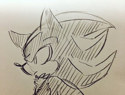 Sonic The Hedgehog Doodle, Shadow Sketch Sonic, Shadow The Hedgehog Drawing Sketches, Shadow The Hedgehog Drawing Reference, Drawing Shadow The Hedgehog, Shadow Drawing Sonic, Shadow Drawing Reference, Shadow Sonic Drawing, Shadow The Hedgehog Sketch