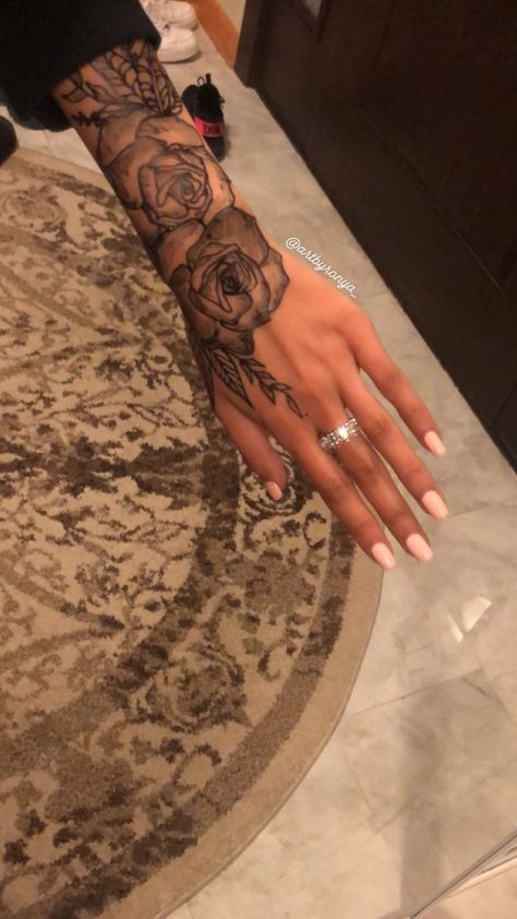 Lasts 1-2 weeks Insta: @artbyronya_ Henna Half Sleeve Tattoo, Rose Mandala Tattoo, Henna Tattoo Sleeve, Rose Half Sleeve, Henna Sleeve, Rose Henna, Henna Style Tattoos, Henna Tattoo Designs Hand, Henna Style