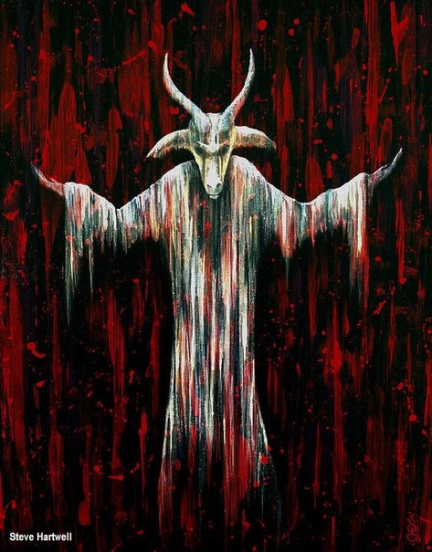 THE DEVIL HIM SELF Creepy Paintings, Zombie Wallpaper, Scary Wallpaper, Dark Artwork, Blood Art, Demon Art, Halloween Painting, First Art, Horror Art