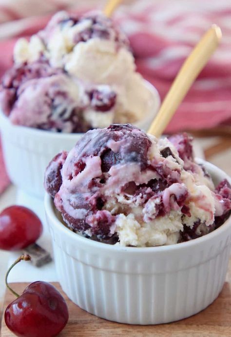 Cherry Garcia Ice Cream, Cherry Garcia, Ice Cream Flavor, Cherry Ice Cream, Cherry Season, Ice Cream At Home, No Churn Ice Cream, Cherry Recipes, Ice Cream Recipe