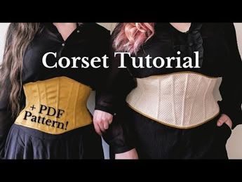 Corset Pattern Plus Size, How To Make An Underbust Corset, No Sew Corset Diy, Sewing Corset Tutorials, Diy Pirate Corset, Printable Corset Pattern Free, Plus Size Corset Pattern, Waist Corset Pattern, Easy Corset Diy