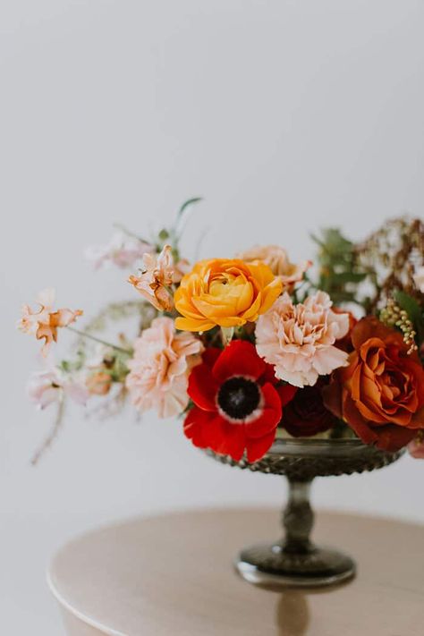 Dare to be Bold with Moody Fall Colors and a Bridal Suit | Hey Wedding Lady White Bridal Suit, Moody Wedding Ideas, Alexandra Grecco Bridal, Wedding Design Board, Gold Place Setting, Wedding Color Palette Summer, Bridal Suit, Wedding Reception Design, Wedding Arch Flowers