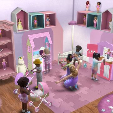 Nursery Playroom Set | TheGoldSim on Patreon Sims 4 Cc Playroom Patreon, Dollhouse Sims 4 Cc, Sims 4 Dollhouse Toy Cc, Sims 4 Cc Daycare Mod, Sims4 Cc Toys, Sims 4 Infant Playpen, The Sims 4 Dollhouse, Sims 4 Nursery Cc Decor, Barbie Dreamhouse Sims 4 Cc