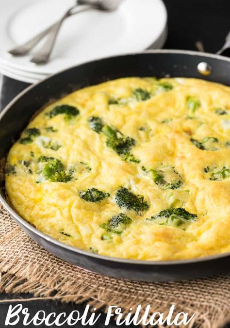 Broccoli Frittata - Simply Stacie Oven Baked Broccoli, Broccoli Frittata, Baked Frittata, Easy Frittata, Simply Stacie, Low Carb Lifestyle, Frittata Recipe, Breakfast Eggs, Easter Brunch Food