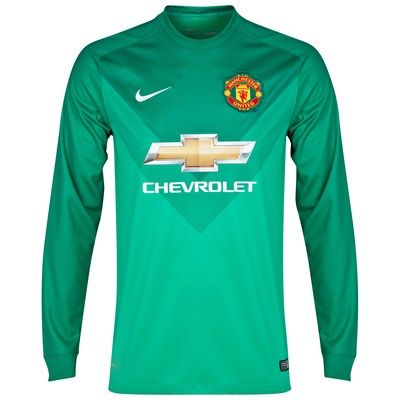 Manchester United 2014/2015 Home Goalkeeper Shirt (Green). Available from Kitbag.com Manchester United Home Kit, Manchester United 2014, Manchester United Shirt, Goalkeeper Kits, Soccer Shop, Sport Shirts, Wrangler Shirts, Soccer Kits, Outdoor Apparel