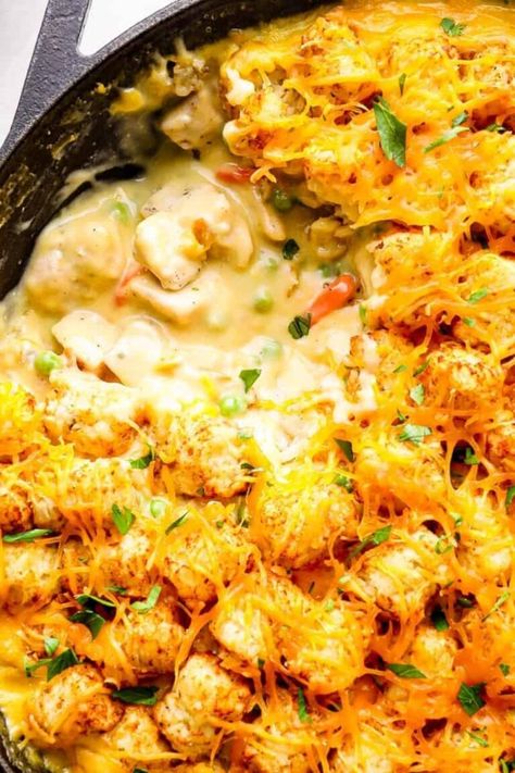 Pioneer Woman Chicken Tater Tot Casserole - Chefs & Recipes Tater Tot Chicken Casserole, Pioneer Woman Chicken, Unread Messages, Easy Tater Tot Casserole, Easy Tater Tots, Chicken Tater Tot Casserole, Easy Chicken Casserole Recipes, Tater Tot Casserole Recipes, Chicken Casserole Easy