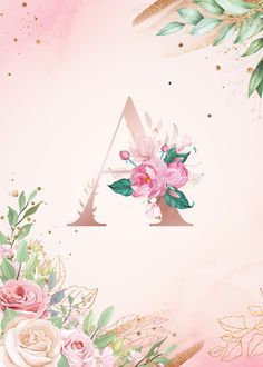 Alphabet Letters Images, Whatsapp Background, Unicornios Wallpaper, Floral Invitations Template, Baby Event, Alfabet Letters, Fashion Wallpaper, Alphabet Art, Ideas Para Fiestas