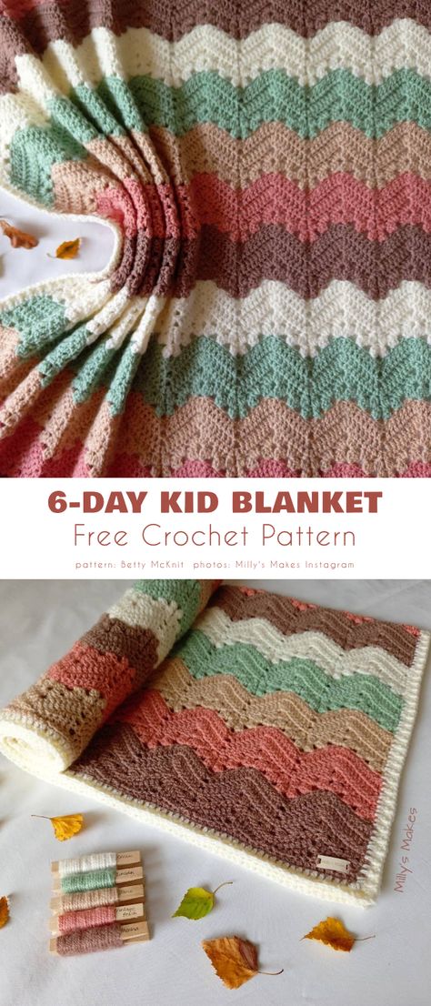 6-day blanket 6 Day Blanket, Crochet Blanket For Kids, Retro Crochet Patterns, 6 Day Crochet Blanket, Vintage Afghan Crochet Patterns, Retro Crochet Blanket, Fire Blanket Crochet Free Pattern, Vintage Crochet Blanket, Bonfire Blanket Crochet