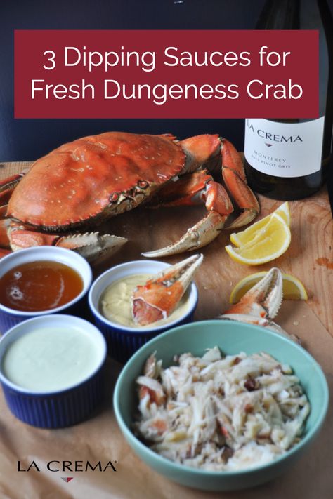 Dungeness Crab Dipping Sauce, Crab Fingers Recipe, Pretty Appetizers, Crab Dipping Sauce, Cracked Crab, Dungeness Crab Recipes, Dipping Sauce Recipes, Crab Feed, Crab Party