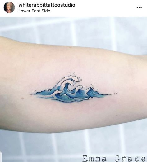 Be Water Tattoo, Fatima Tattoo, Ankle Band Tattoo, Ocean Wave Tattoo, Simple Wave Tattoo, Fluorescent Adolescent, Group Tattoos, Wave Tattoo Design, Bible Tattoos