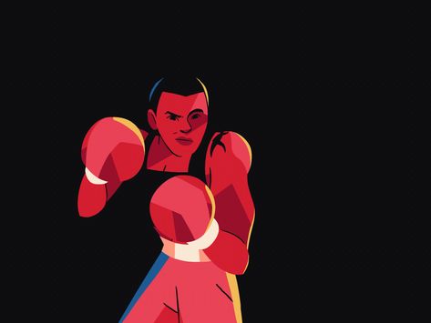 henrique barone | Dribbble Artists Studios, Anime Gifs, Motion Graphics Animation, Breath In Breath Out, Relax Time, Supergirl, Anime Demon, Short Film, Boxing