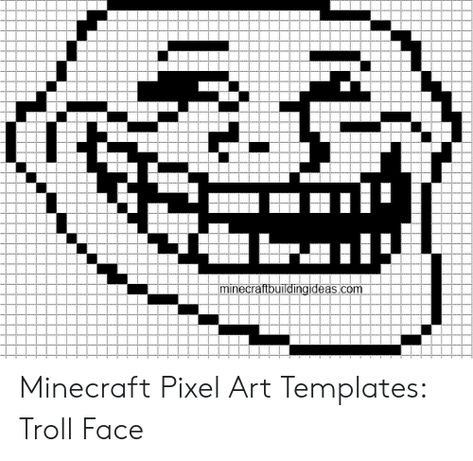 32x32 Pixel Art Grid, Yt Videos, Adult Coloring Books Printables, Pixel Art Tutorial, Pixel Art Templates, Pixel Drawing, Pixel Art Grid, Troll Face, Minecraft Pixel Art