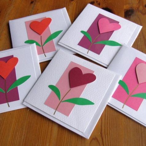 75 Handmade Valentine's Day Card Ideas for Him That Are Sweet & Romantic - Hike n Dip Valentine Cards Handmade, Valentine Crafts For Kids, Mothers Day Crafts For Kids, Valentine's Day Cards, Handmade Kids, Handmade Valentine, Mother's Day Diy, Mors Dag, Heart Cards