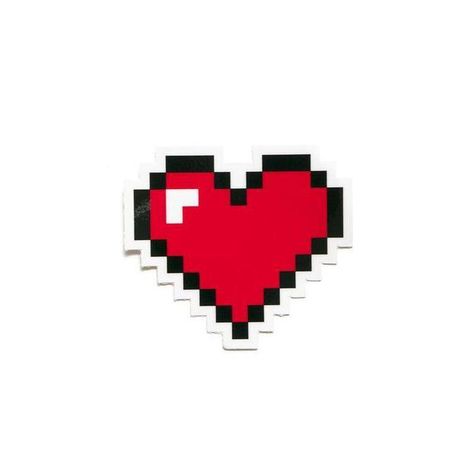 SPPCE 8-Bit Pixel Heart Sticker 8 Bit Stickers, Aesthetic Red Stickers, Red Stickers Aesthetic Printable, Red Stickers Aesthetic, Heart Stickers Aesthetic, Sticker Design Aesthetic, Cute Heart Stickers, Pixel Stickers, 8 Bit Heart