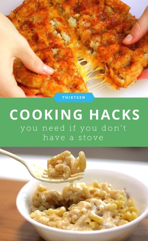 No Stove Dinner Ideas, No Stove Recipes, No Stove Meals, College Cooking, Recipe Hacks, Dinner Quick, Stove Top Recipes, Cooking Hacks, Clever Hacks