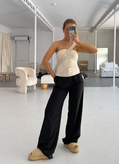 Black Linen Pants Outfit Summer, Linen Pants Outfit Summer Casual, Linen Pants Outfit, 2023 Outfits, Black Linen Pants, Brighter Days, Online Closet, Looks Street Style, Dream Style