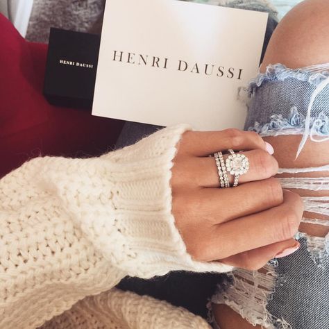 “I'm late on posting this but I am forever grateful to @henridaussi - they surprised me w/ this gorgeous third band to complete the look! I it! He…” Henri Daussi, The Sweetest Thing, Sweetest Thing, Ring Ideas, Wedding Goals, Cushion Cut Diamonds, Wedding Wishes, Fairytale Wedding, Here Comes The Bride