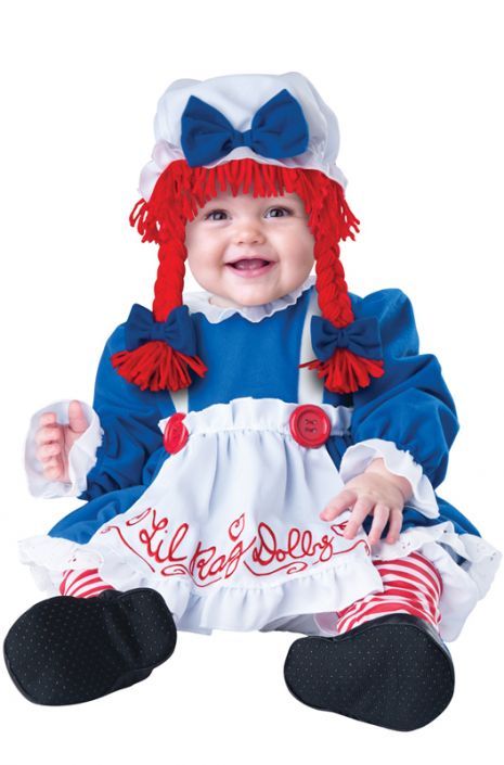 Lil' Rag Dolly Infant Costume Ragdoll Costume, Rag Doll Halloween Costume, Funny Toddler Halloween Costumes, Raggedy Ann Costume, Halloween Costumes For Siblings, Costumes For Siblings, Rag Doll Costume, Mom And Toddler