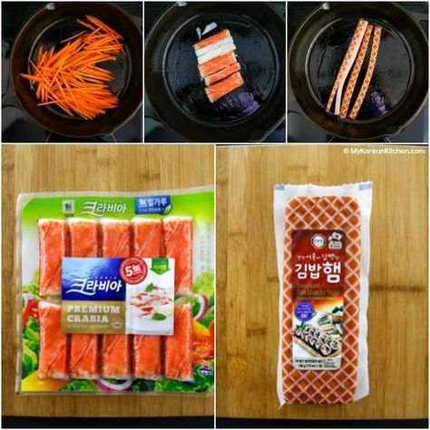 Easy Kimbap (Korean sushi rolls) Recipe | MyKoreanKitchen.com #koreanfood #gimbap #kimbap #sushiroll Korean Picnic Food, Easy Kimbap, Korean Picnic, Sushi Rolls Recipe, Gimbap Recipe, Korean Sushi, My Korean Kitchen, Easy Picnic Food, Sushi Roll Recipes