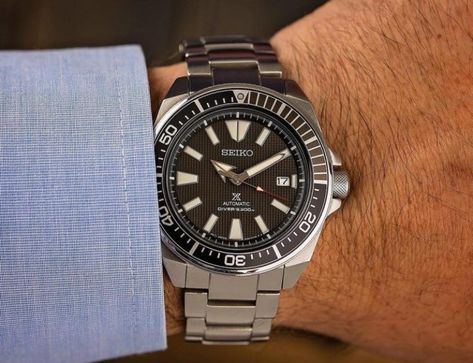 Seiko Prospex Samurai SRPB51 Watch Review Sweet Nicknames, Seiko Samurai, Seiko Diver, Sporty Watch, Seiko Mod, Seiko Automatic, Seiko Prospex, Seiko Watch, Divers Watch