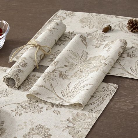 PRICES MAY VARY. Ready Made: Package includes 4 pieces of cloth placemats, each measuring 13"x19", large enough for a dinner plate and the size work well on dining. The heat resistant placemats are easy to rinse off and dries very quickly, perfect to protect your dining table from food stains and scratches. Farmhouse Floral Design: These placemats are made by linen blend fabric, have the rustic looking to decorate your dining table whatever at casual or formal setting. Simple palette subtly high Rustic Cottagecore, Fall Placemats, Floral Placemats, Food Stains, Kitchen Dining Table, Cloth Placemats, Dining Table Decor, Linen Placemats, Table Mats