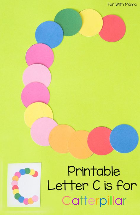 These printable alphabet letter c activities and crafts are perfect for your toddler or preschooler's letter of the week homeschool curriculum. These fun ideas and worksheets are great for small groups and independent learning. From c themed sensory bin to worksheets that work on fine motor skills this activity pack has you covered. #alphabet #letterc #kids #crafts #caterpillar #homeschool #preschool Letter C Craft, C Is For Caterpillar, C Activities, C Craft, Letter C Activities, Letter C Crafts, Letter Activity, Alphabet Letter Activities, Alphabet Letter Crafts