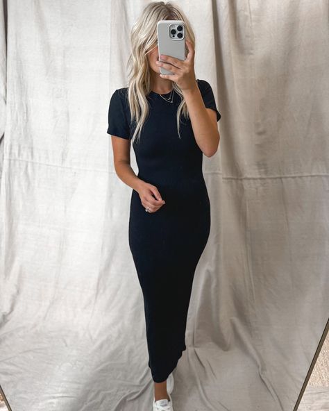 FRESH 💋 a r r i v a l s T Shirt Midi Dress, Waist Length, Flat Surface, Black Media, Jewelry Sales, Clothes For Sale, Jumpsuit Dress, 6 Inches, Ribbed Knit